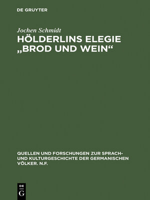 cover image of Hölderlins Elegie "Brod und Wein"
